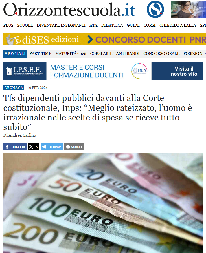 Articolo Orizzonte Scuola TFS