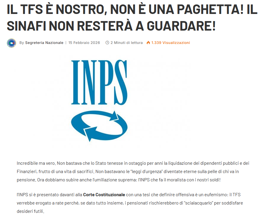 sinafi articolo